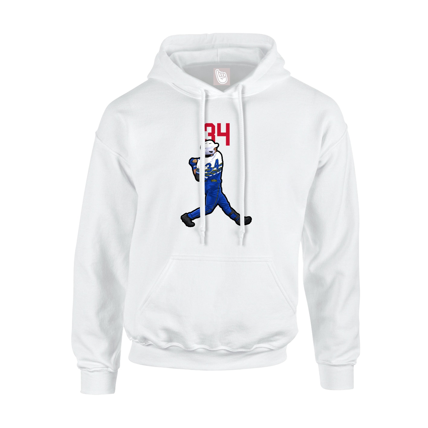 Hoodie — Number Top in White