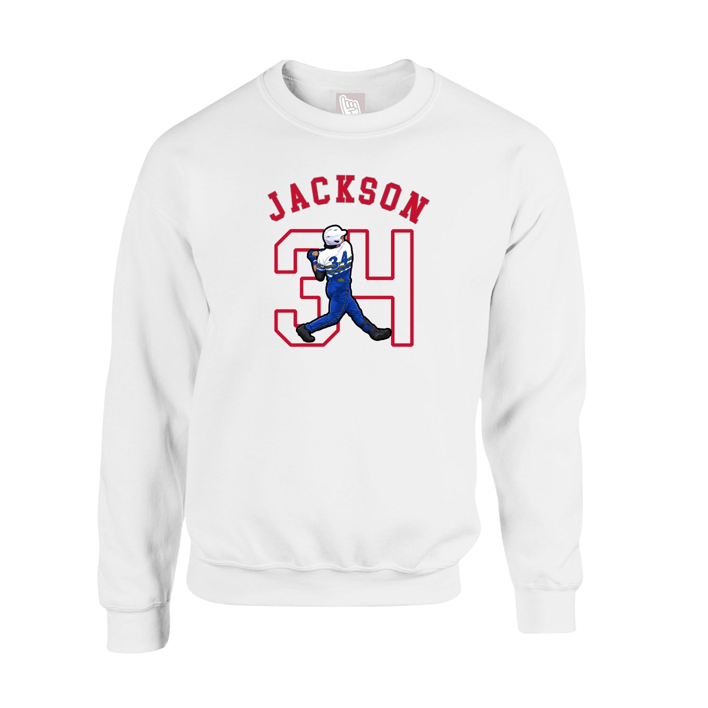 Fleece Crew — Shirsey Arch in White