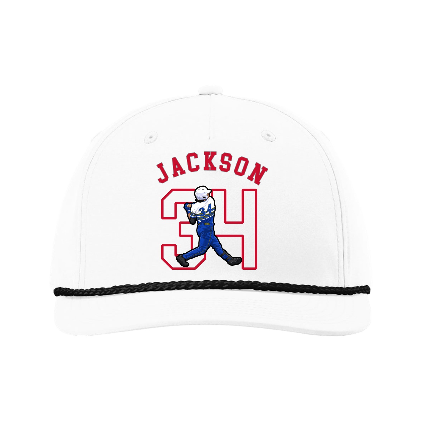 Five-Panel Classic Rope Cap — Shirsey Arch in White