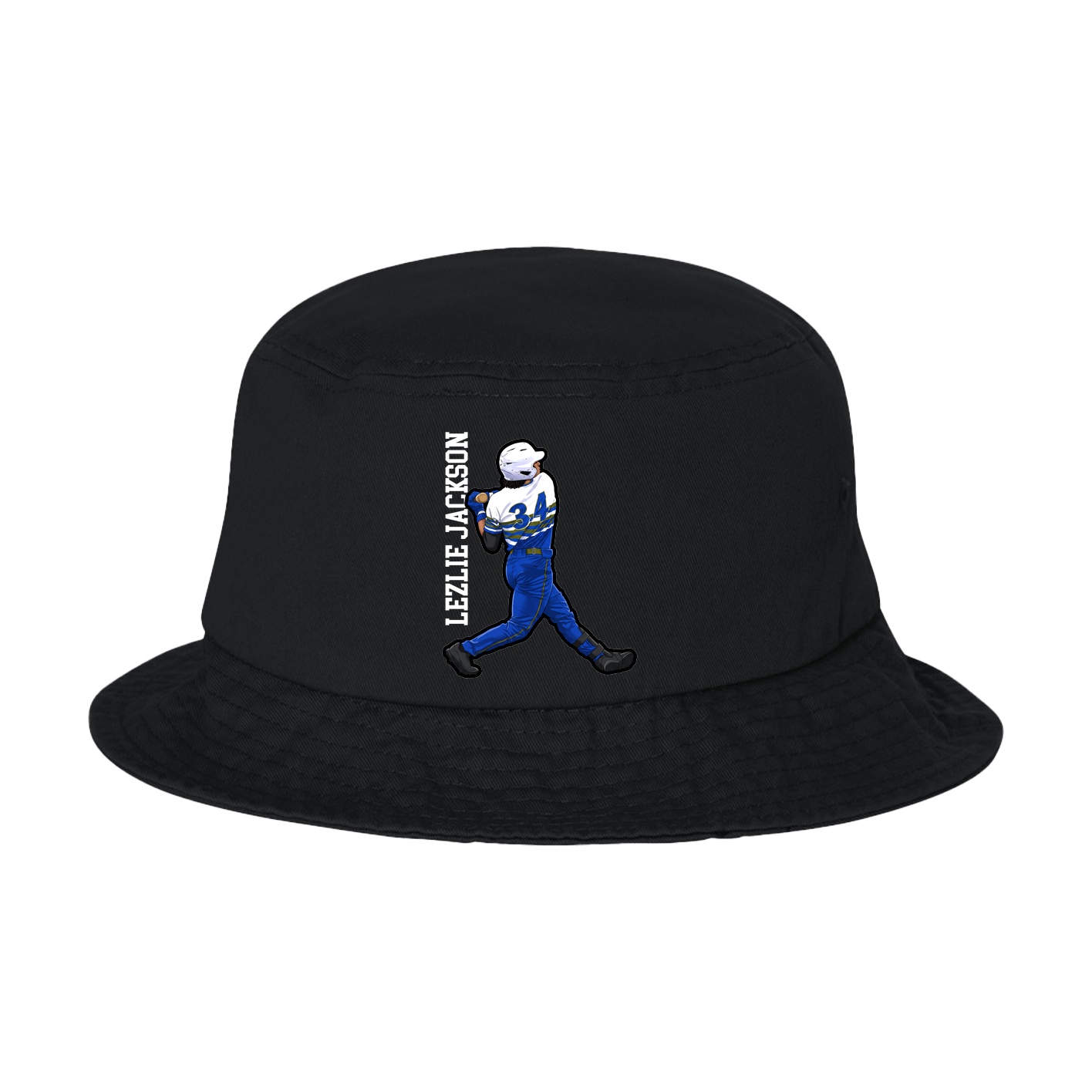 Bucket Cap — Name Vertical in Black