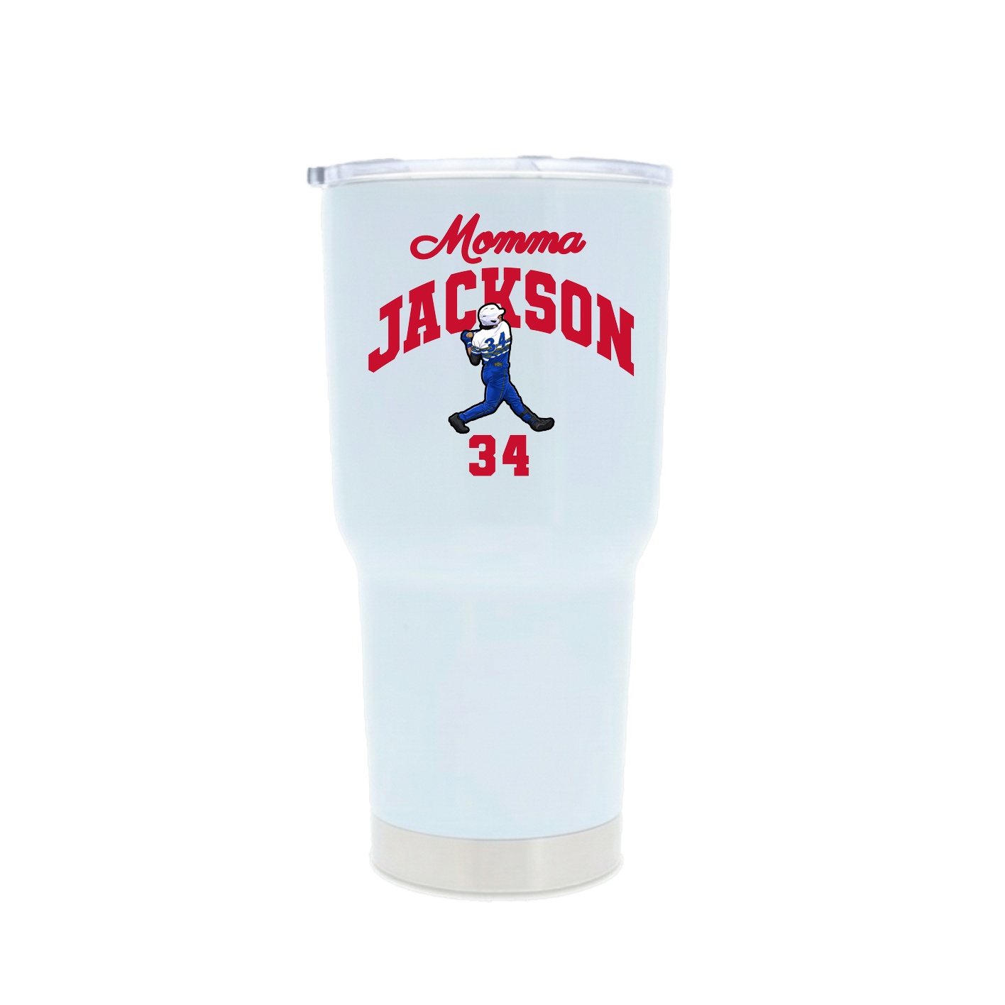 30oz Stainless Steel Tumbler — Mothers Day Arch in White