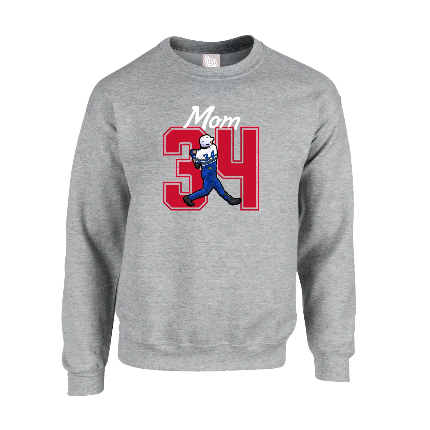 Fleece Crew — Mothers Day Shirsey in Grey