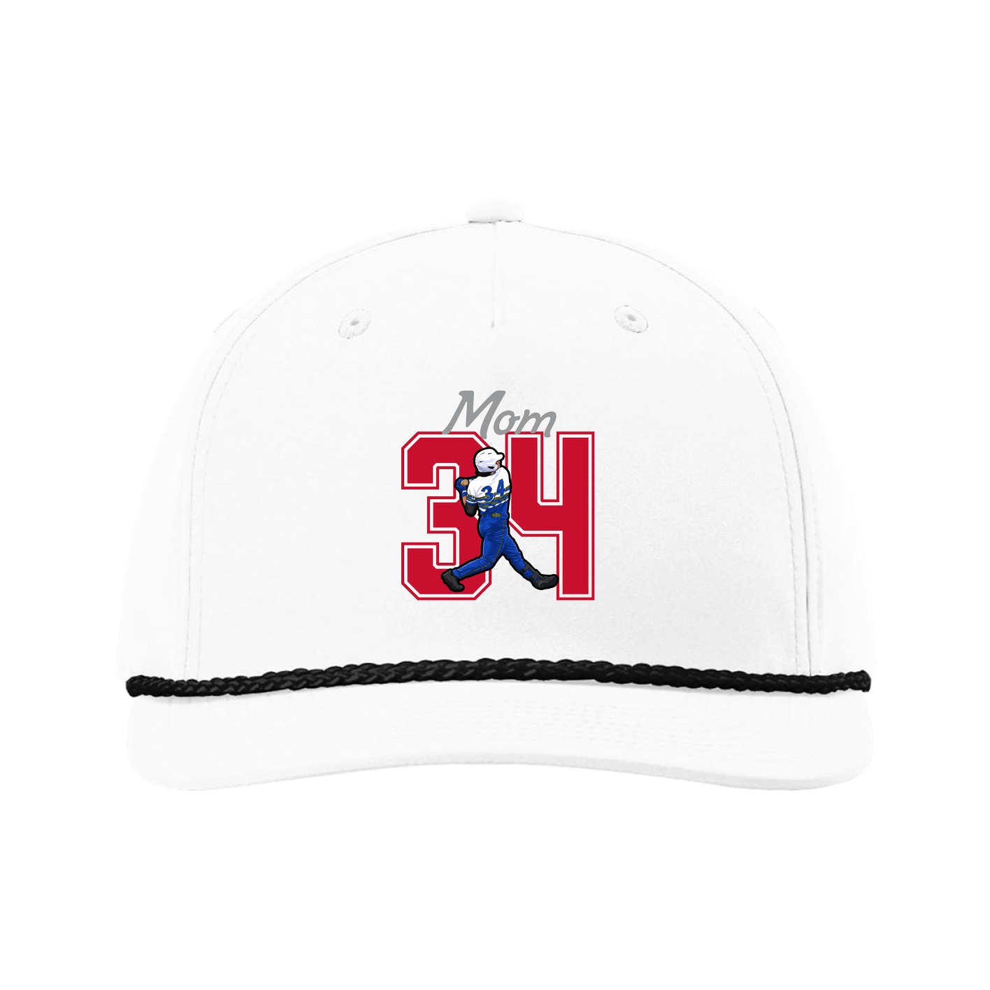Five-Panel Classic Rope Cap — Mothers Day Shirsey in White