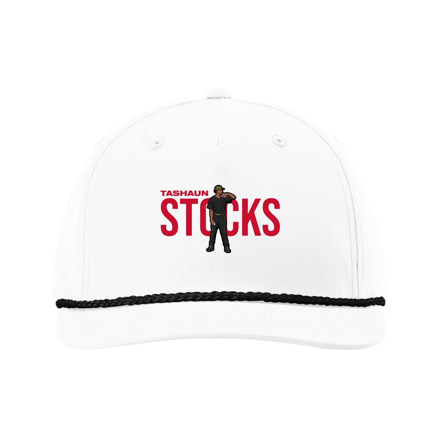 Five-Panel Classic Rope Cap — Player Name in White