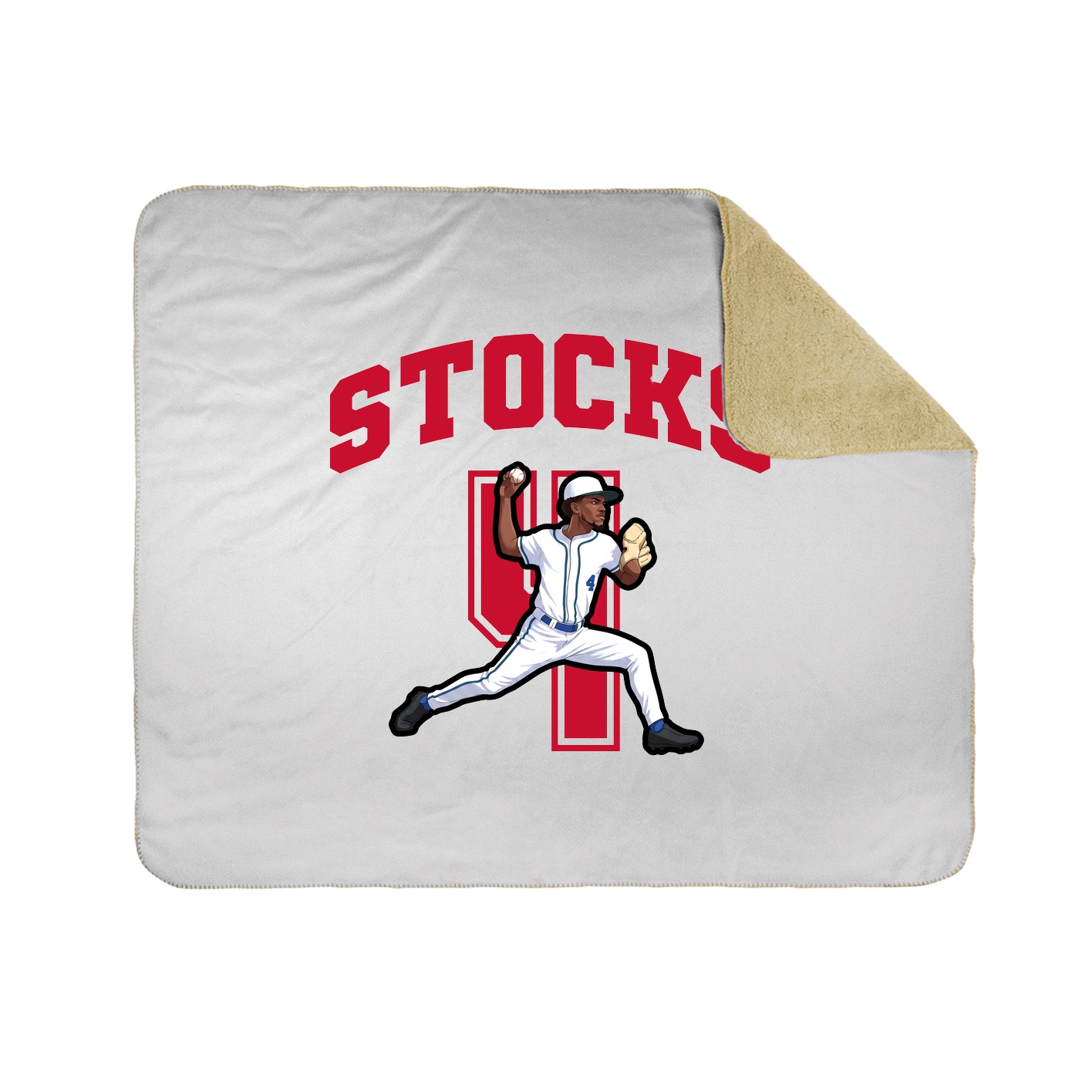 Throw Blanket — Number in White