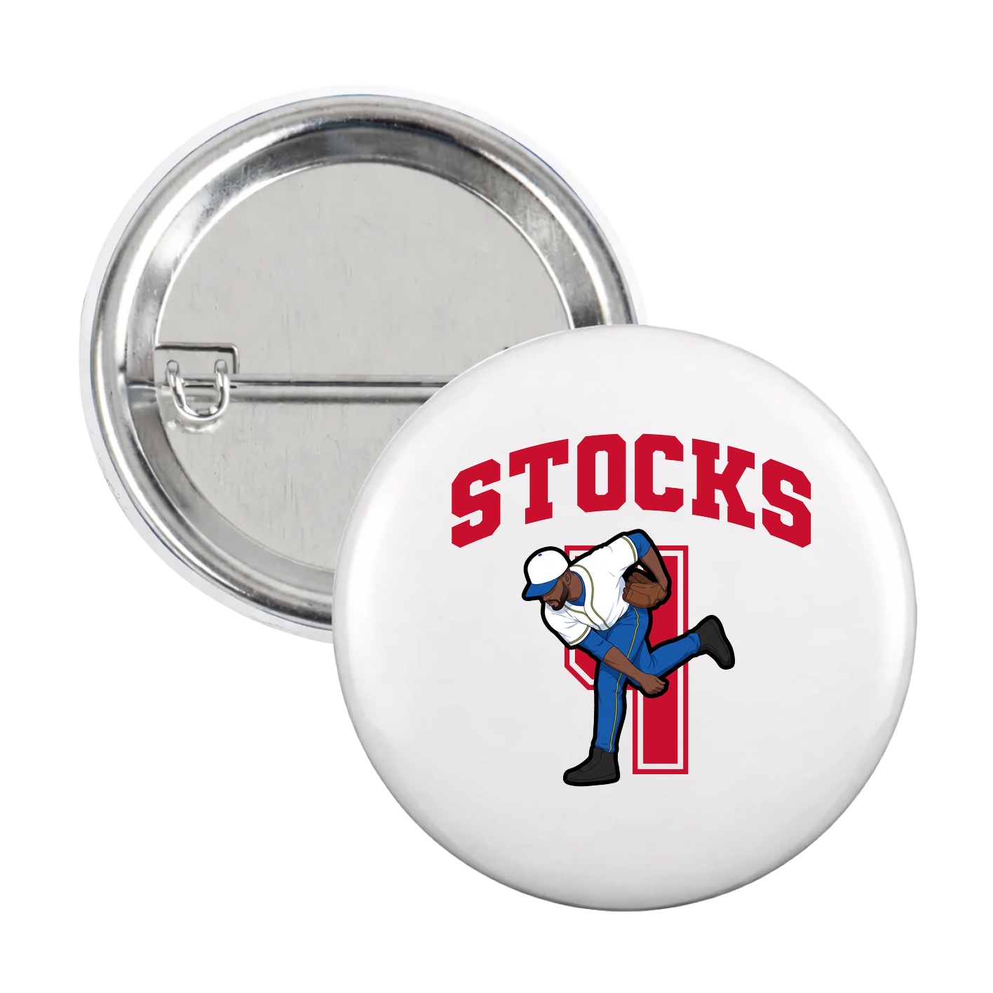 Game Day Button — Number in White