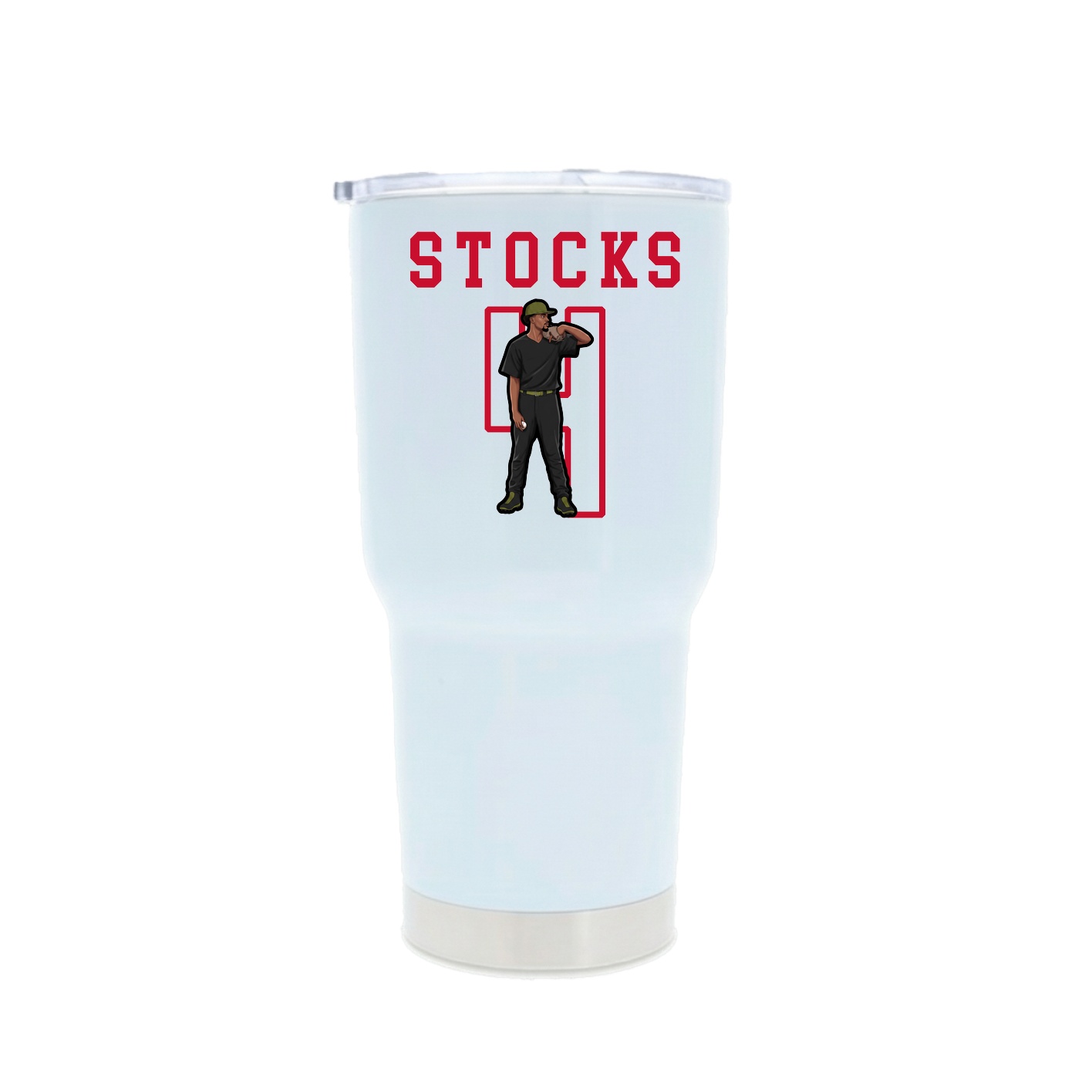30oz Stainless Steel Tumbler — Shirsey in White