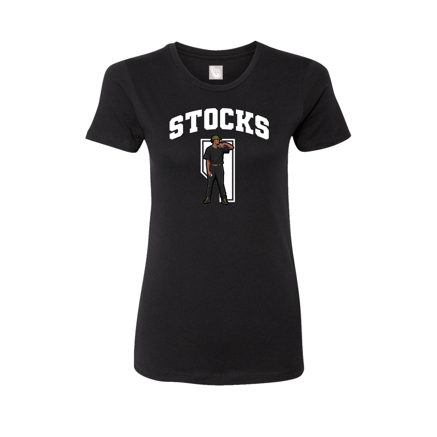 Fitted Women's Tee — Number in Black