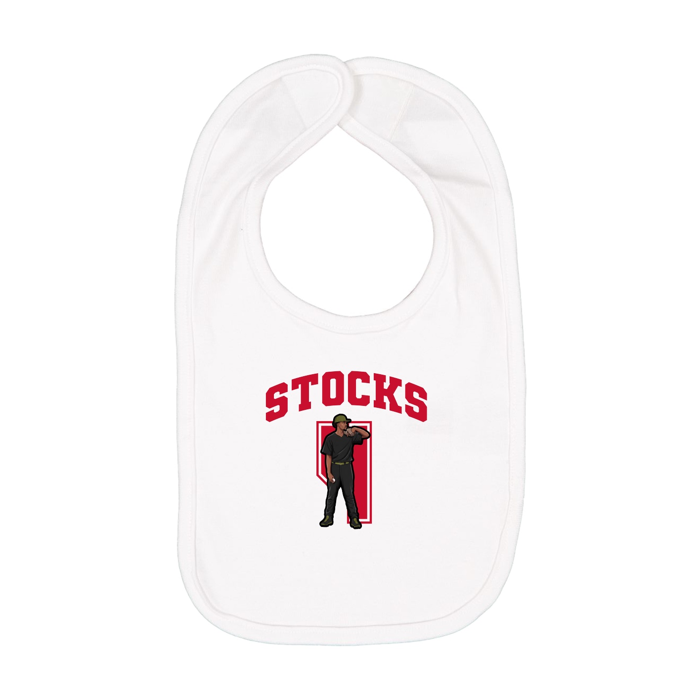Infant Bib — Number in White