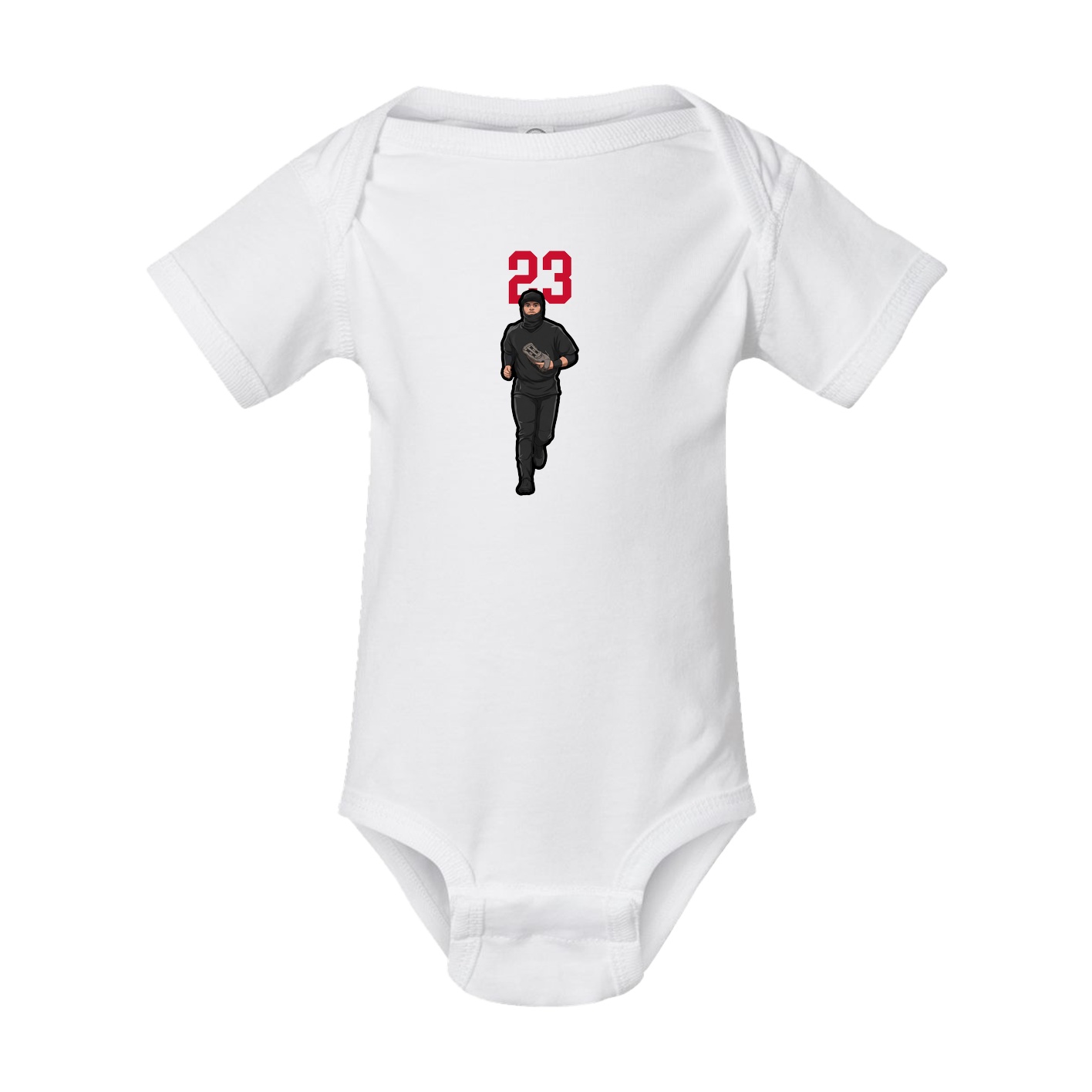 Baby Onesie — Number Top in White