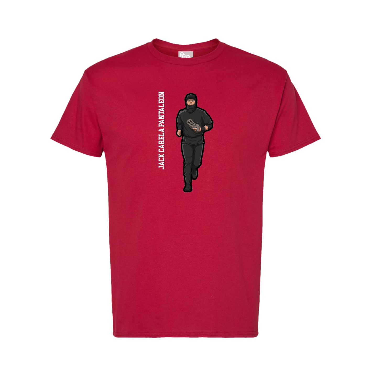 Tee — Name Vertical in Crimson