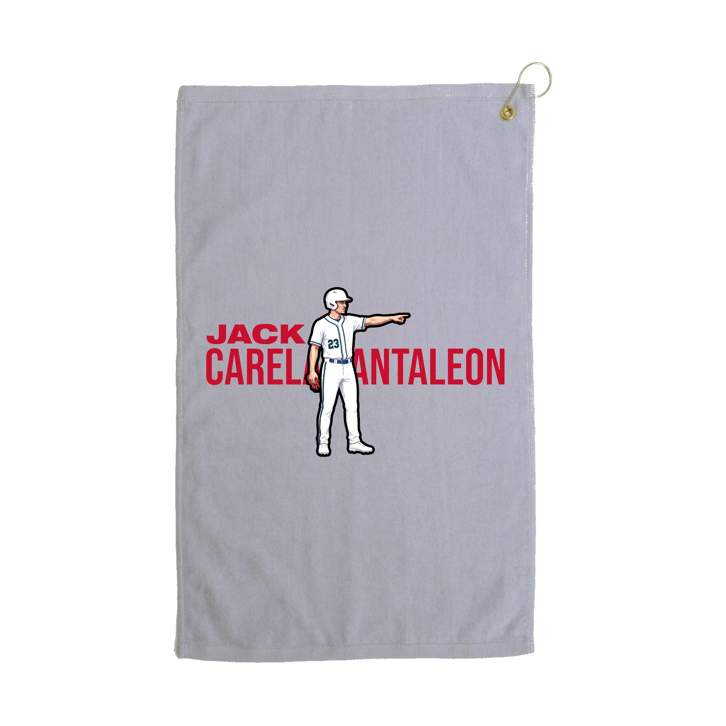 Golf Towel — Player Name in Grey