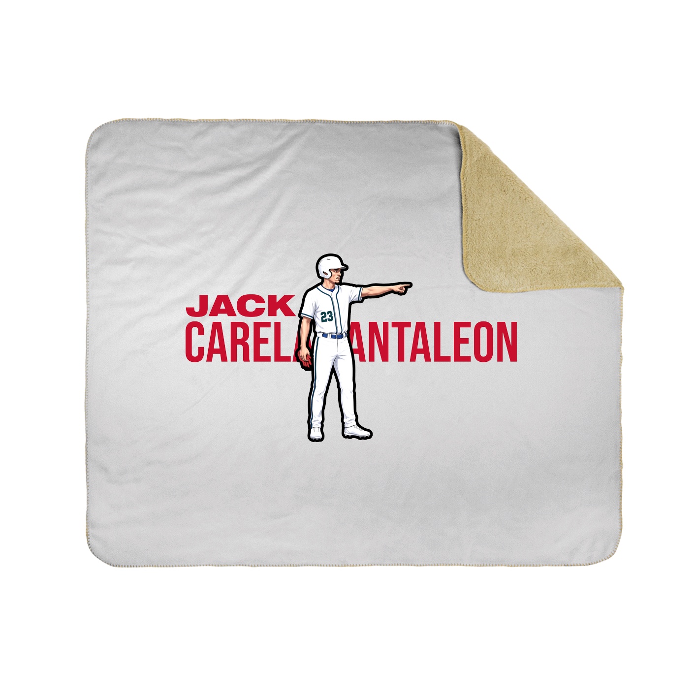 Throw Blanket — Player Name in White