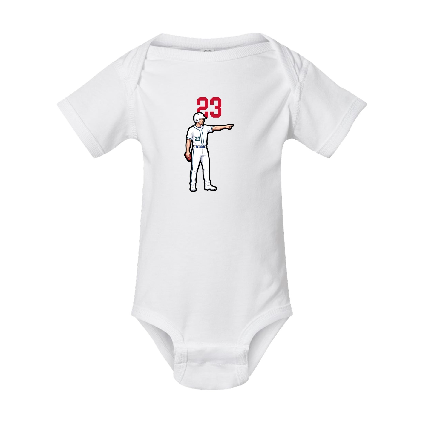 Baby Onesie — Number Top in White
