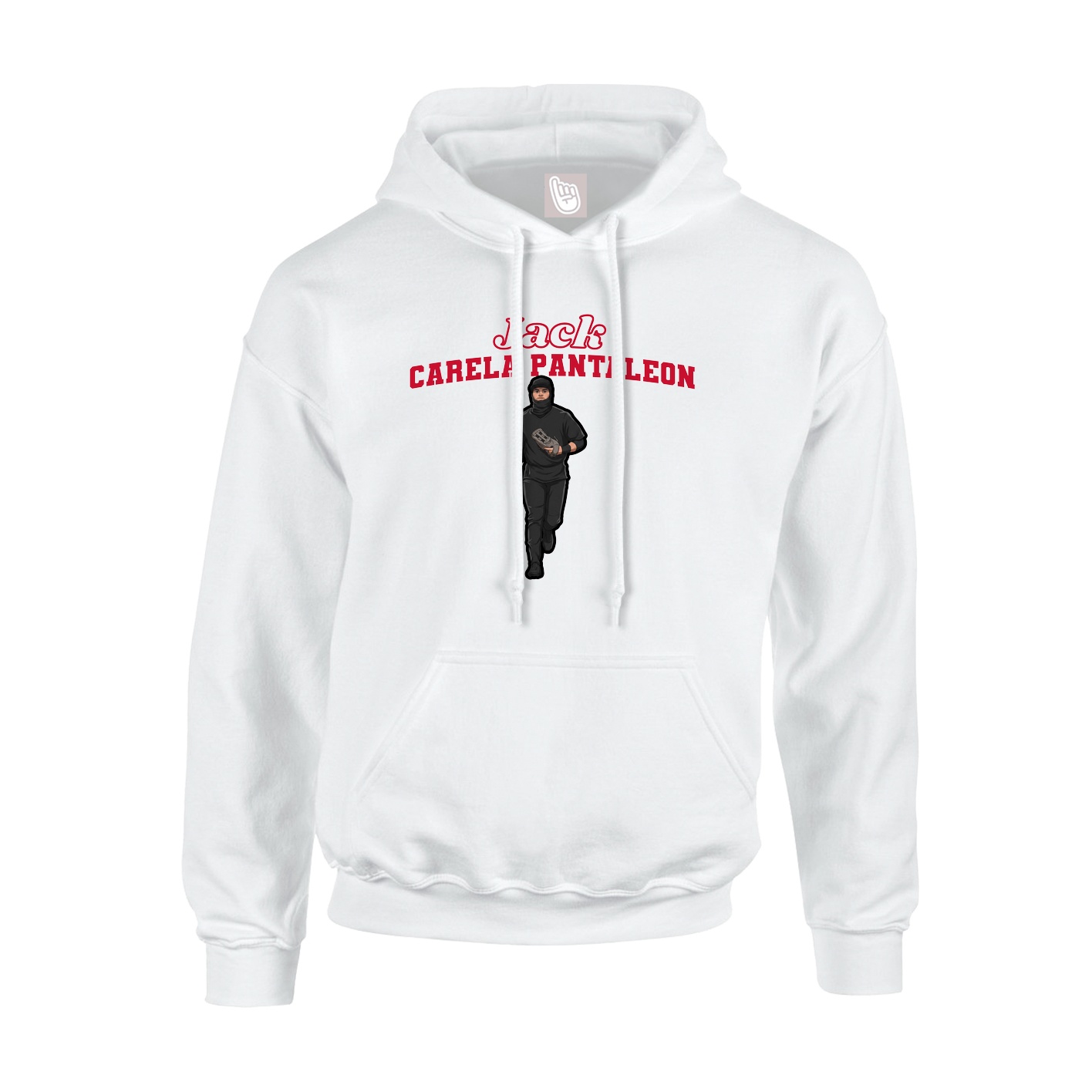 Hoodie — Name Arch in White