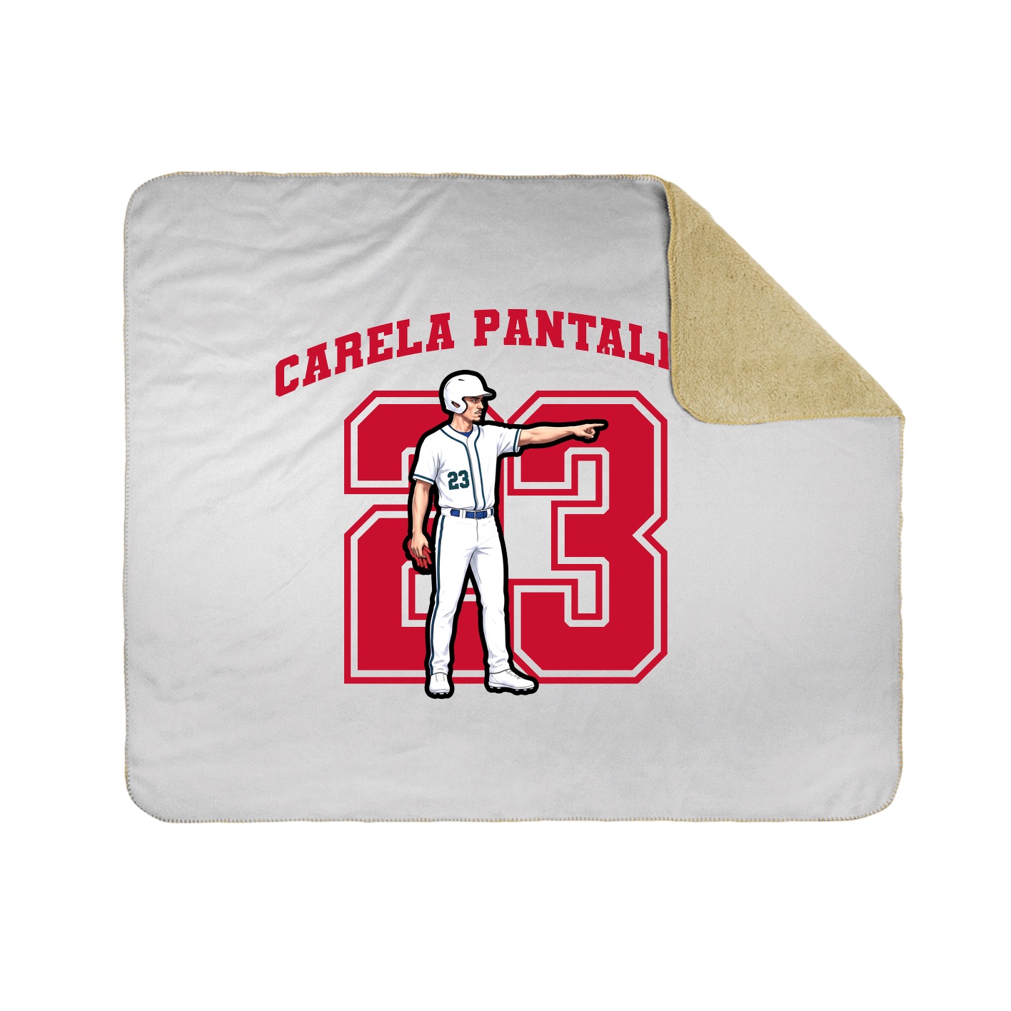 Throw Blanket — Number in White