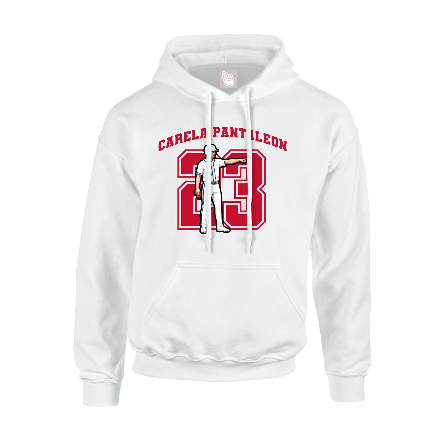 Youth Hoodie — Number in White