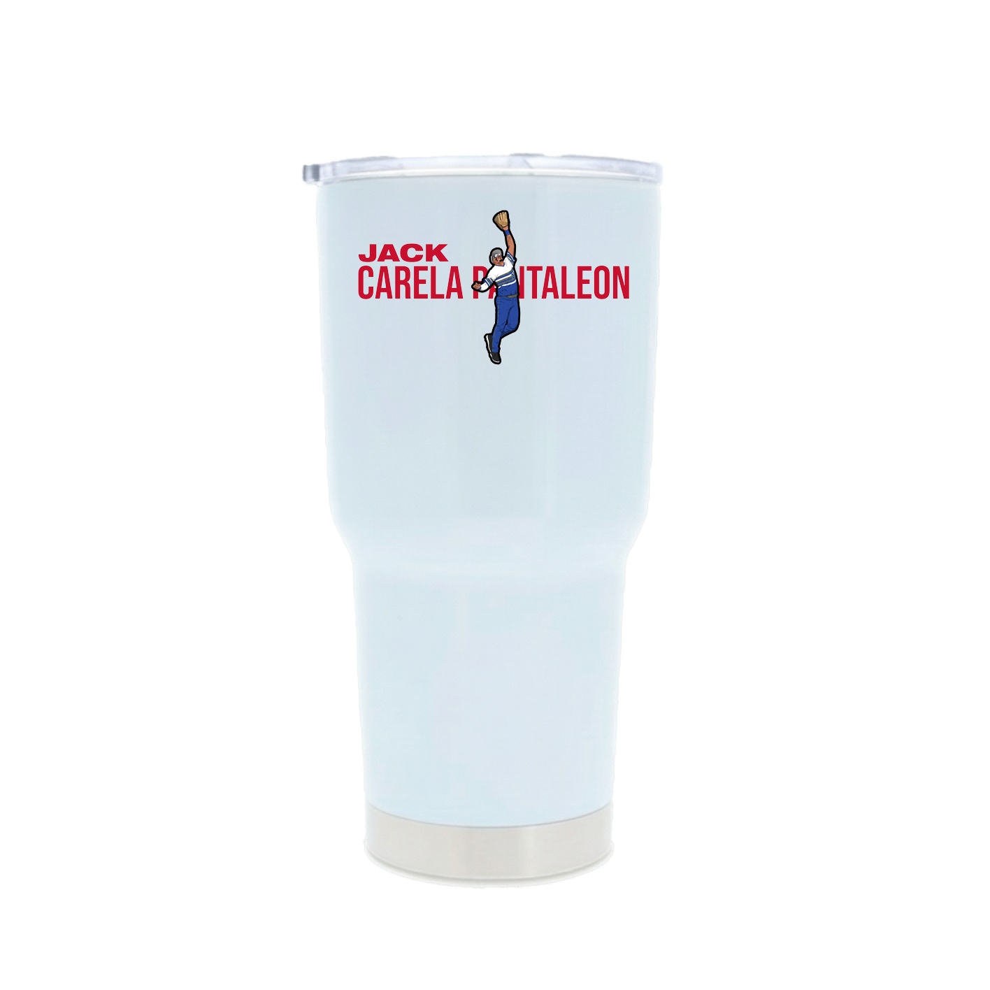 30oz Stainless Steel Tumbler — Player Name in White