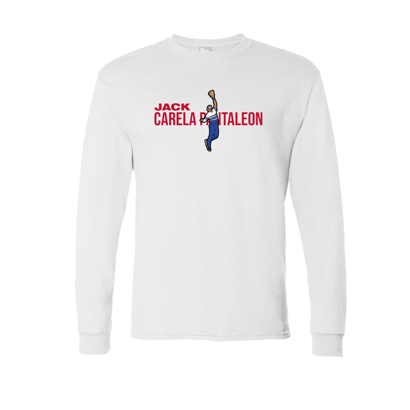 Long Sleeve Tee — Player Name in White