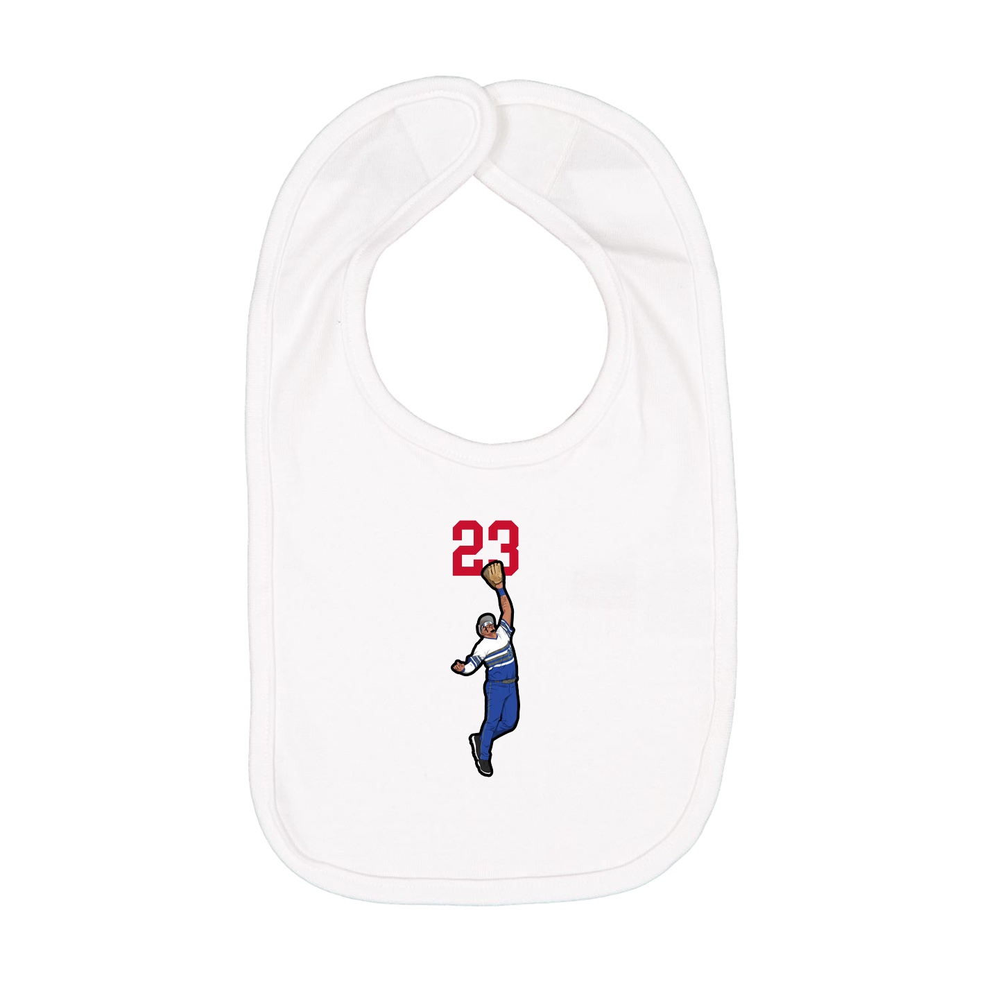 Infant Bib — Number Top in White