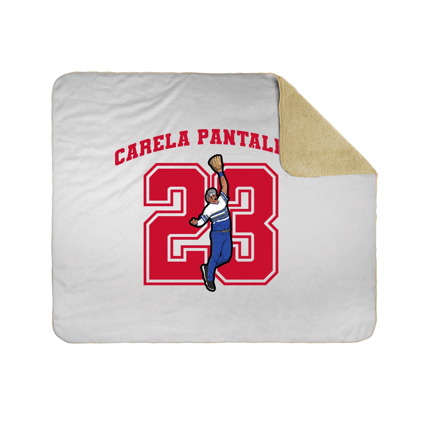Throw Blanket — Number in White