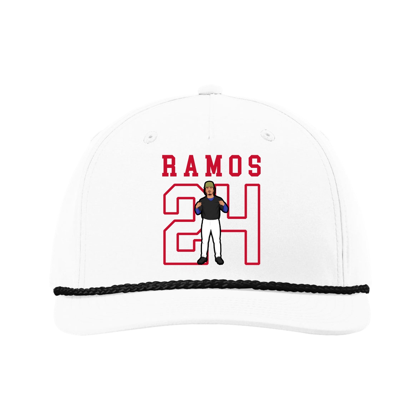 Five-Panel Classic Rope Cap — Shirsey in White