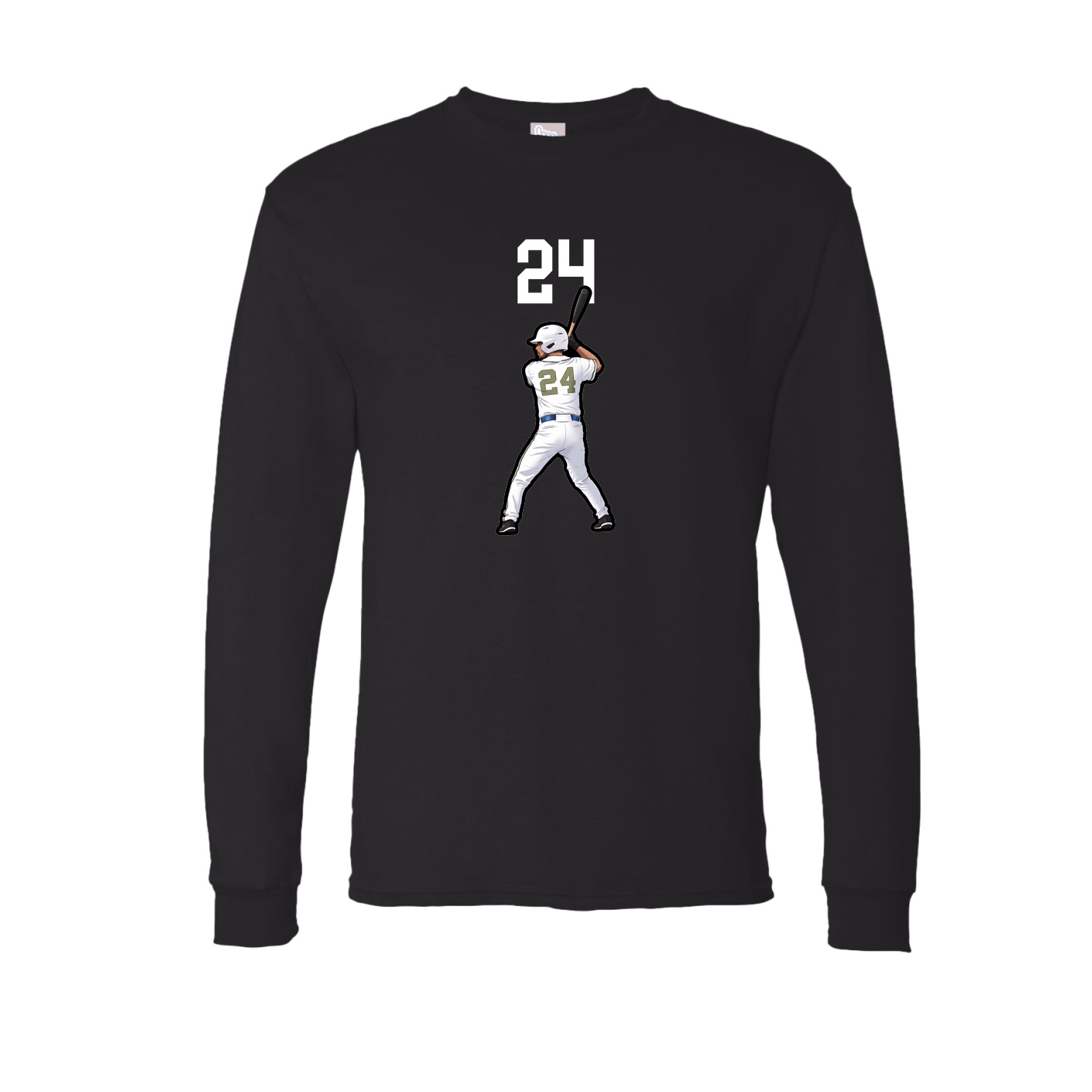 Long Sleeve Tee — Number Top in Black