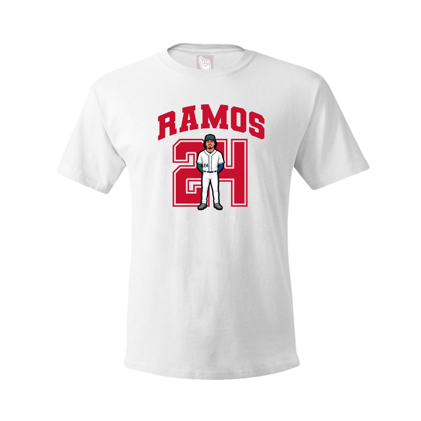 Youth Tee — Number in White