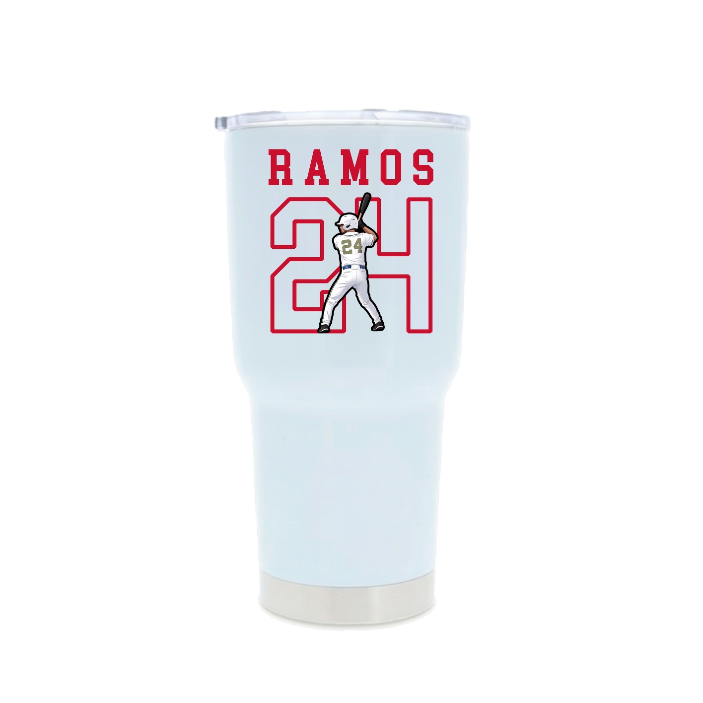 30oz Stainless Steel Tumbler — Shirsey in White