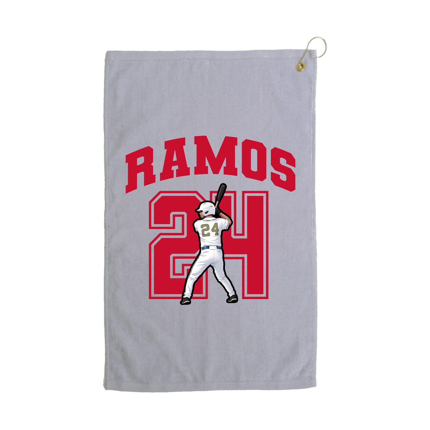 Golf Towel — Number in Grey