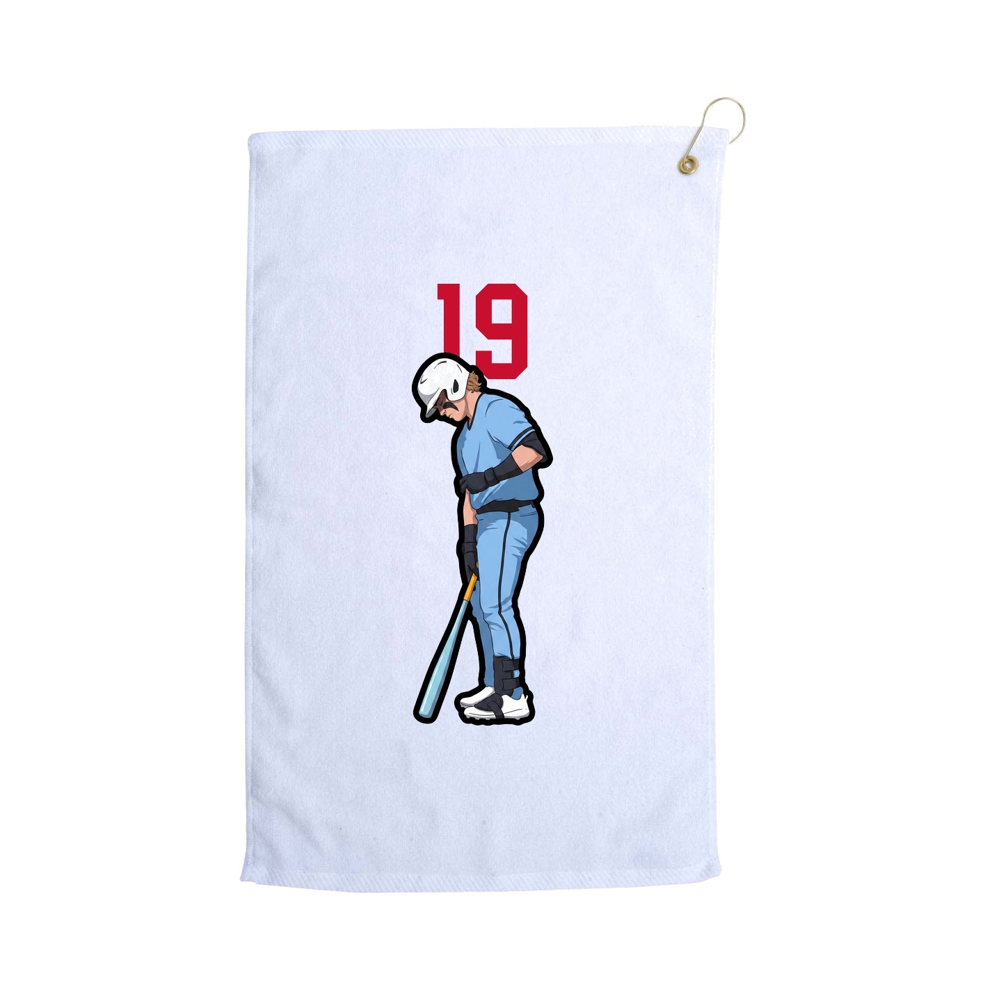 Golf Towel — Number Top in White
