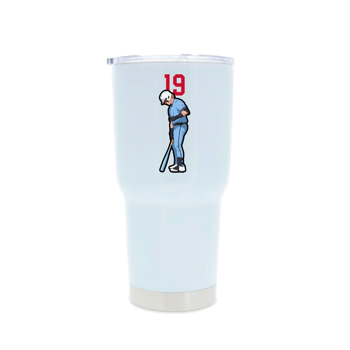30oz Stainless Steel Tumbler — Number Top in White