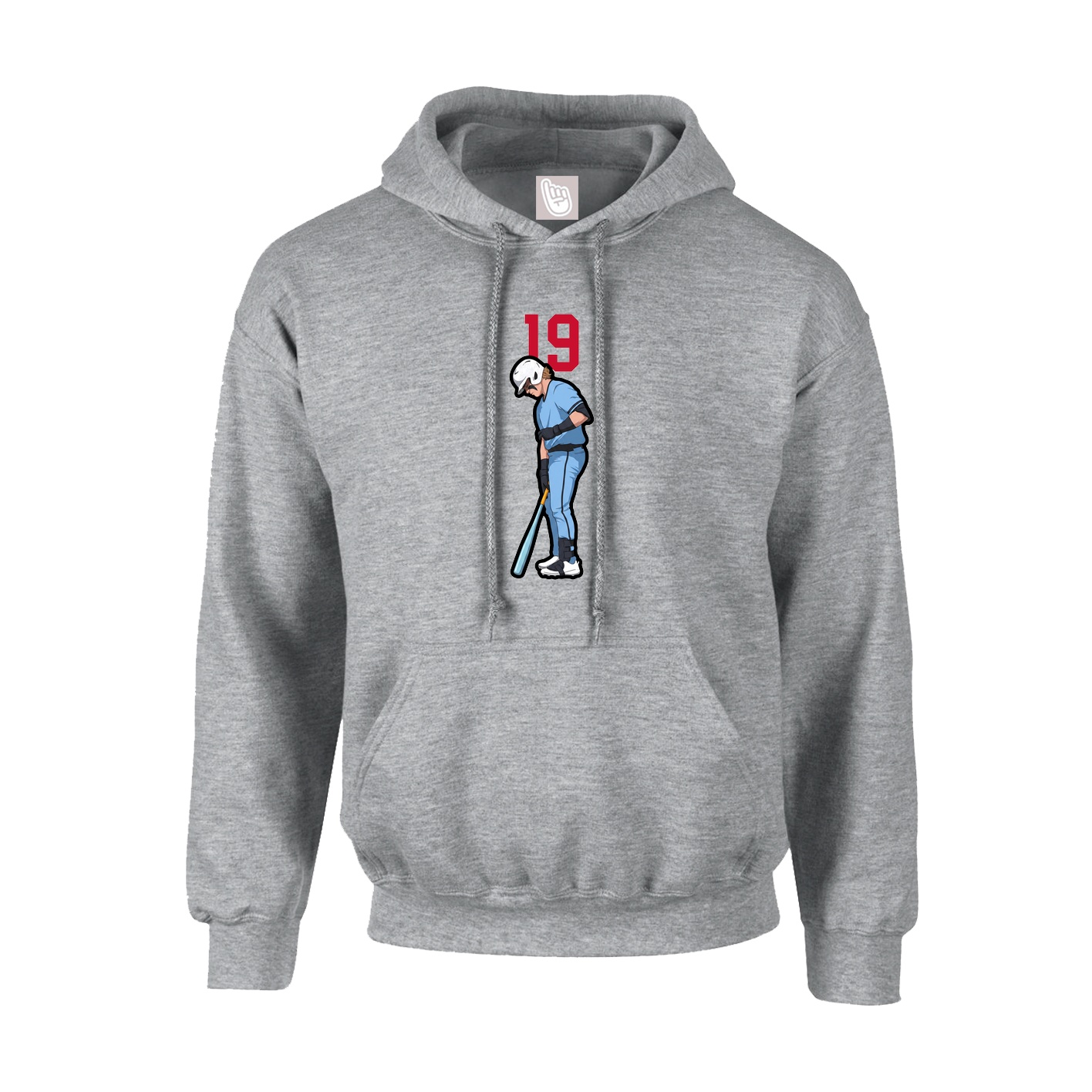 Youth Hoodie — Number Top in Grey