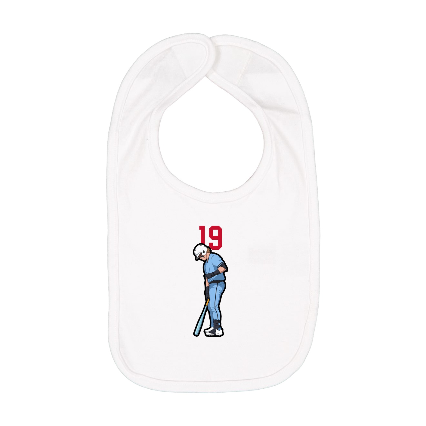 Infant Bib — Number Top in White