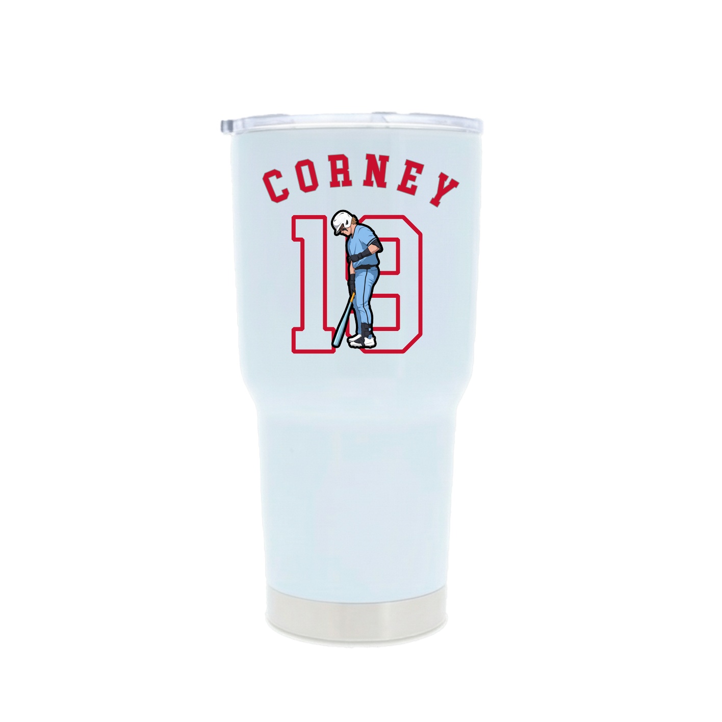 30oz Stainless Steel Tumbler — Shirsey Arch in White