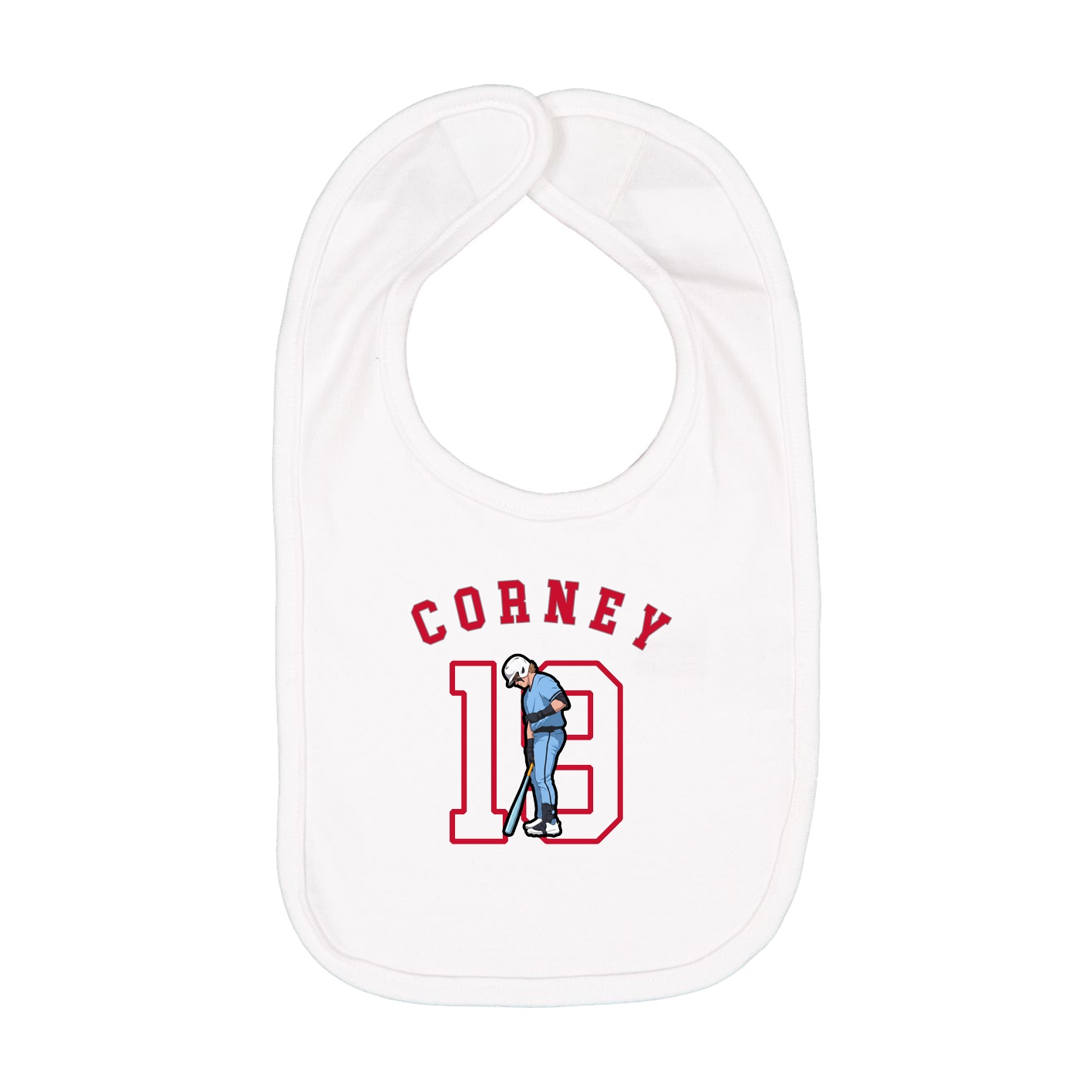 Infant Bib — Shirsey Arch in White