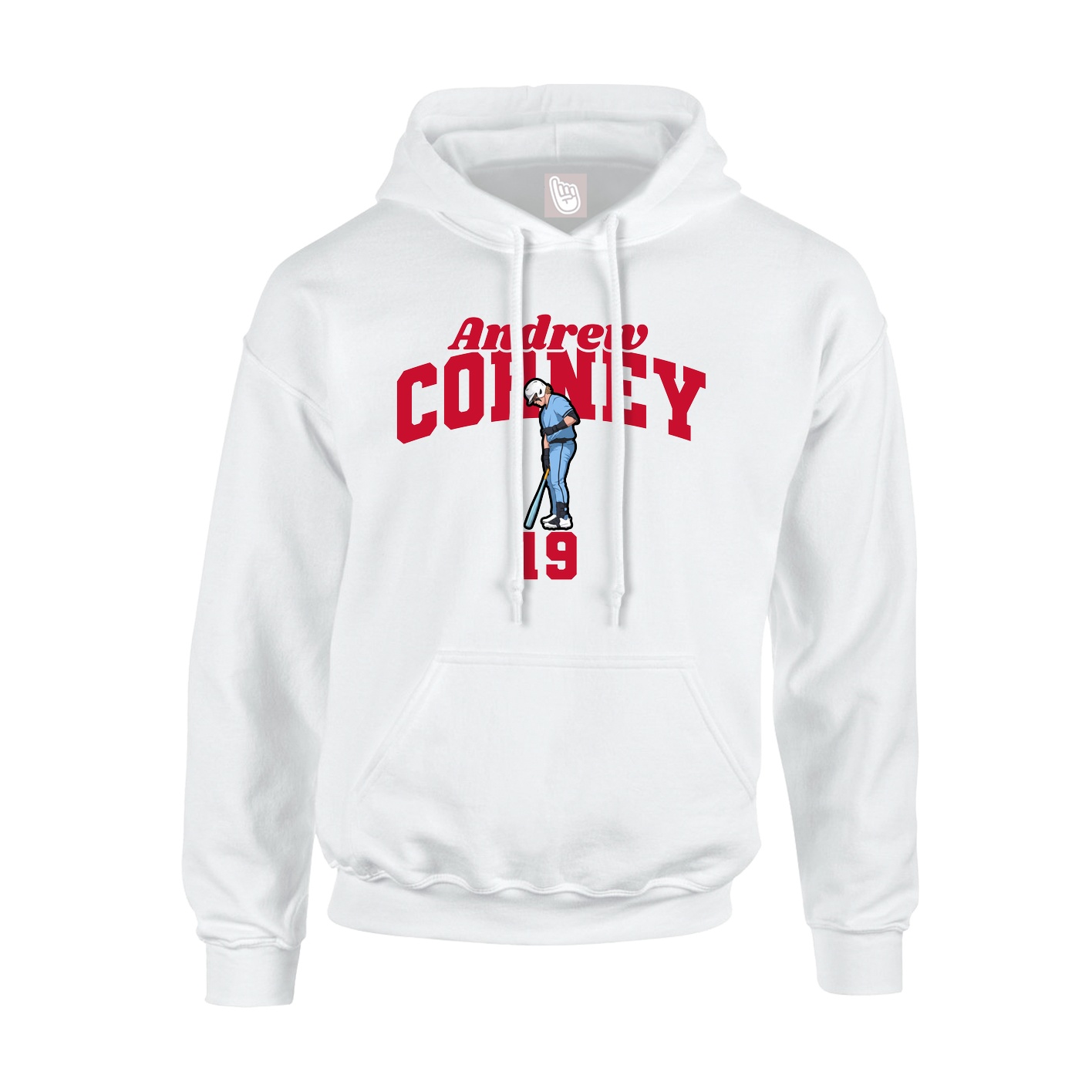Youth Hoodie — Signature Arch in White