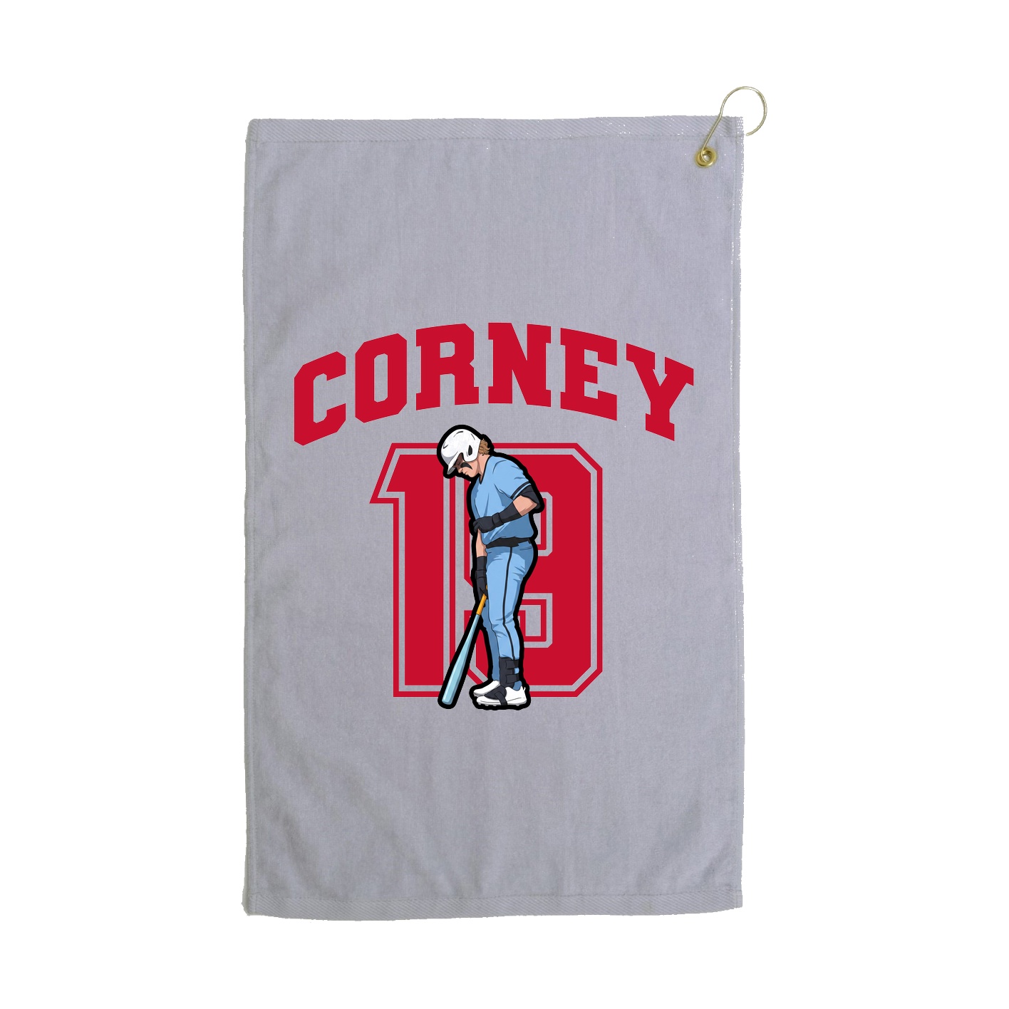 Golf Towel — Number in Grey