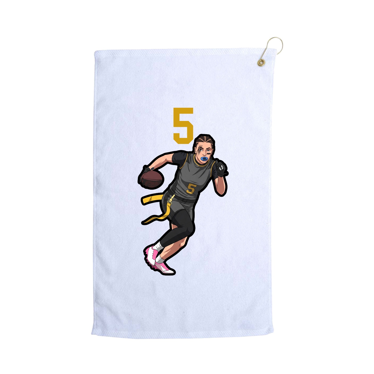 Golf Towel — Number Top in White