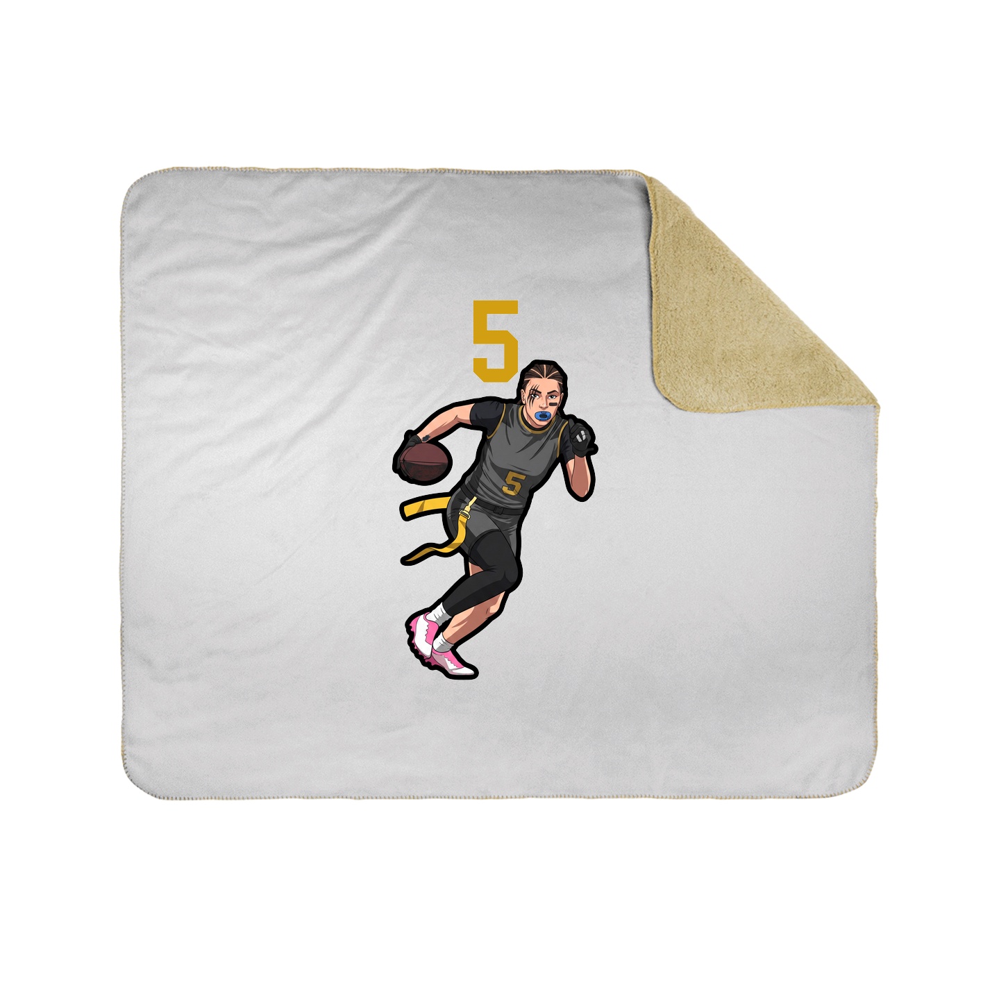 Throw Blanket — Number Top in White