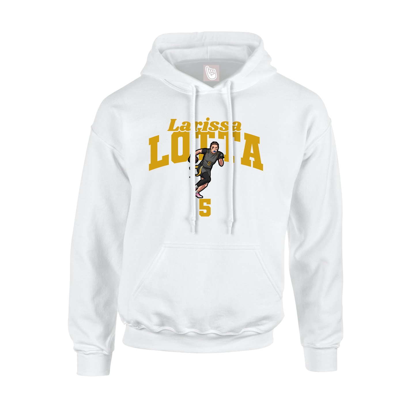 Hoodie — Signature Arch in White