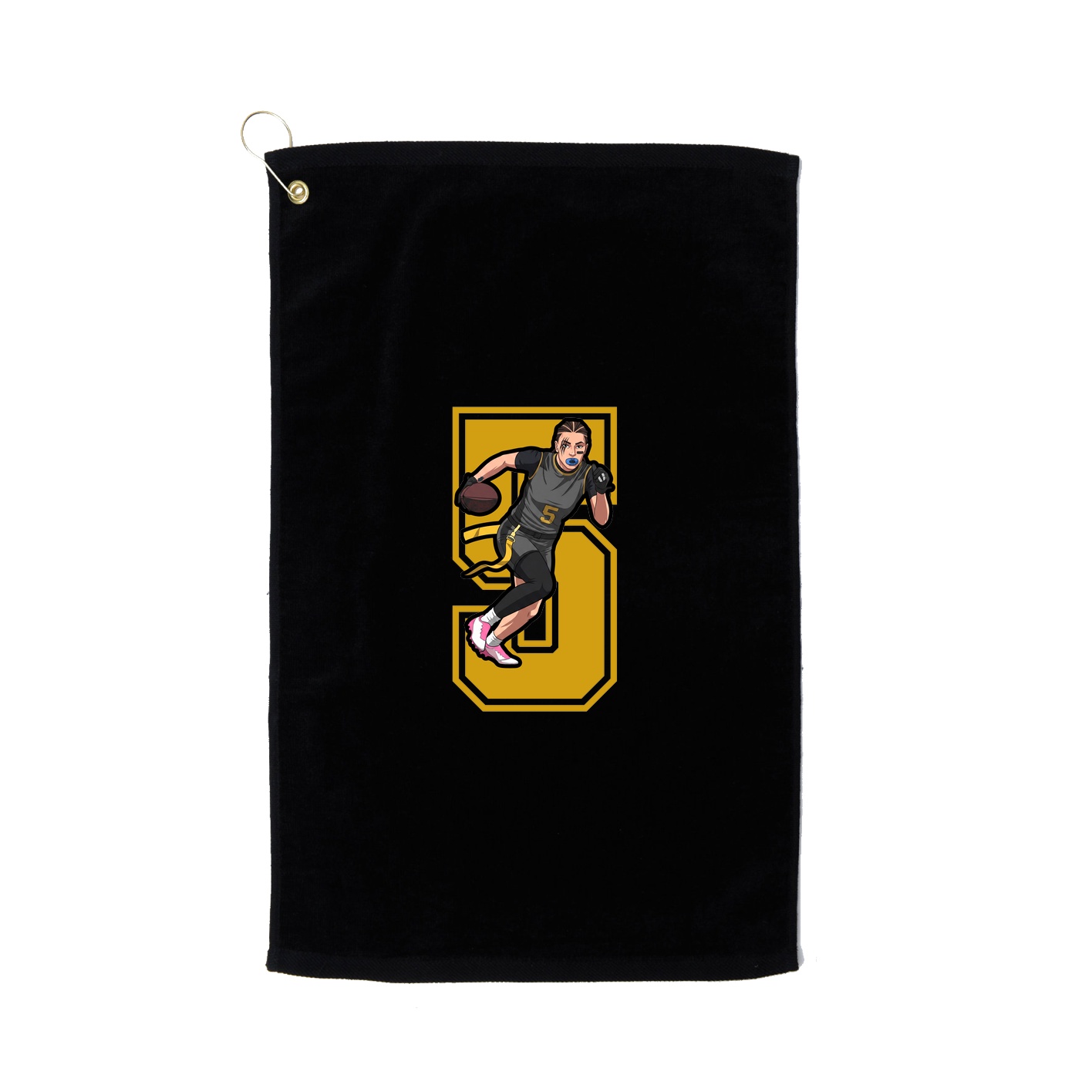 Golf Towel — Number in Black