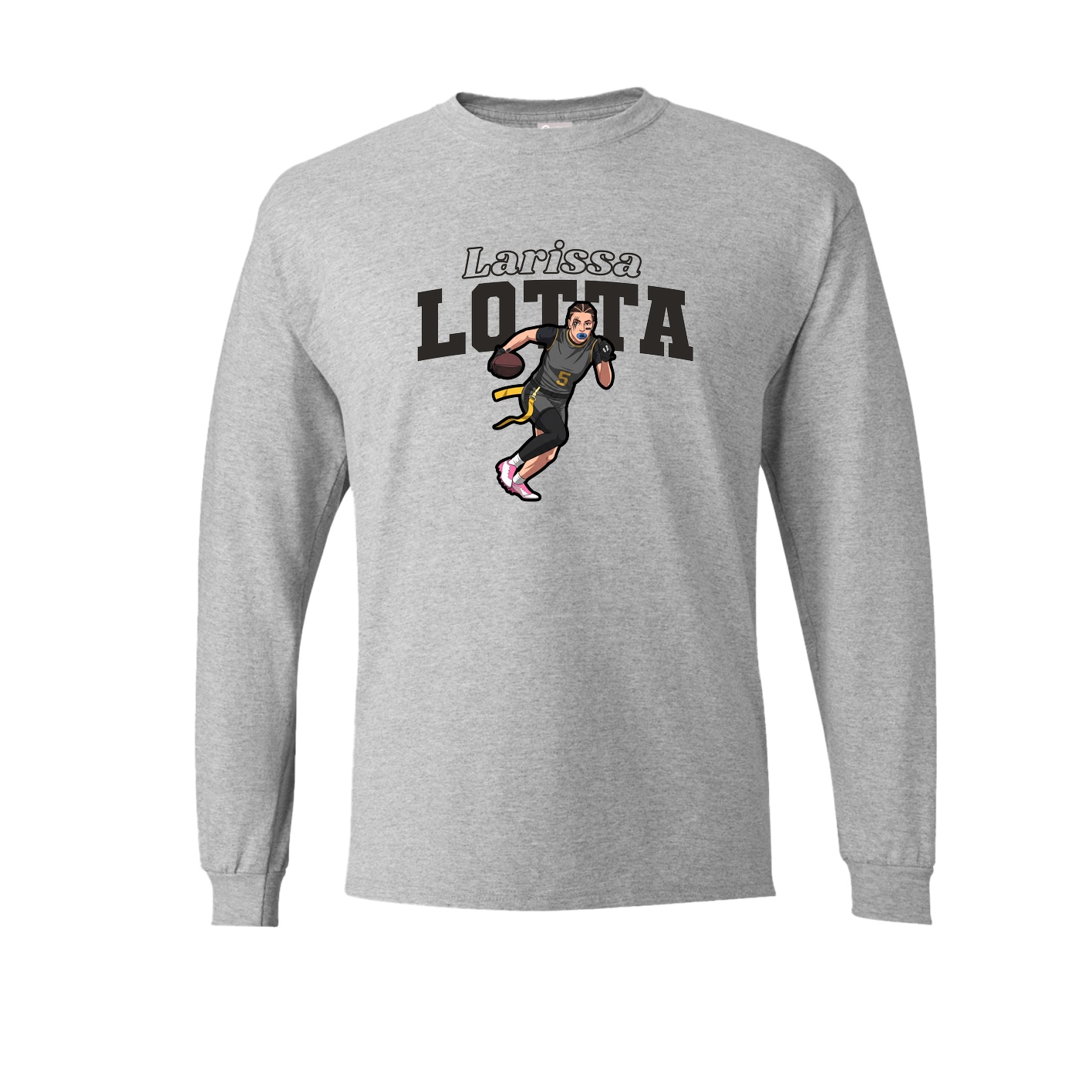 Long Sleeve Tee — Name Arch in Grey