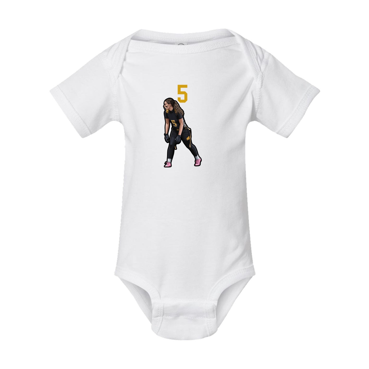 Baby Onesie — Number Top in White