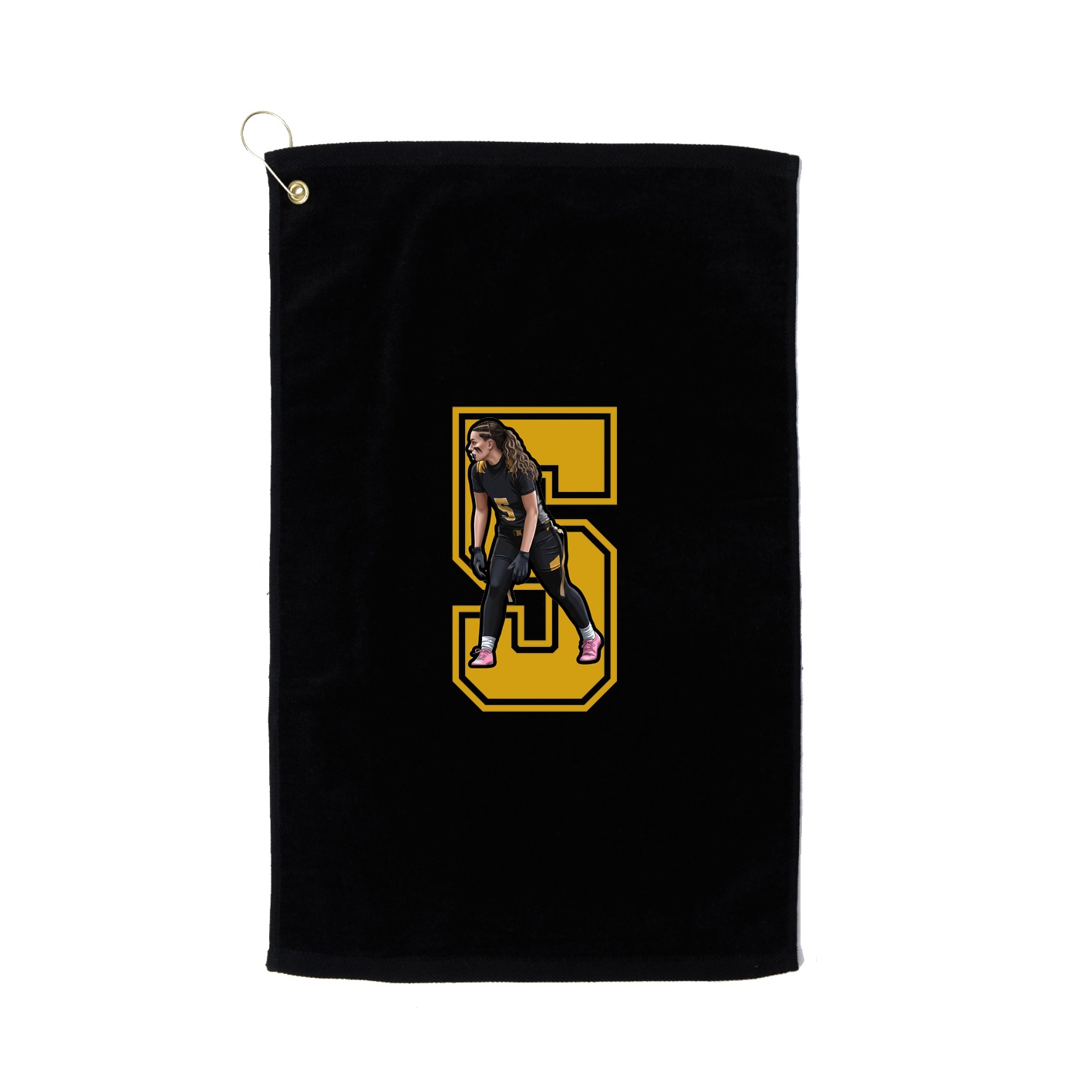 Golf Towel — Number in Black