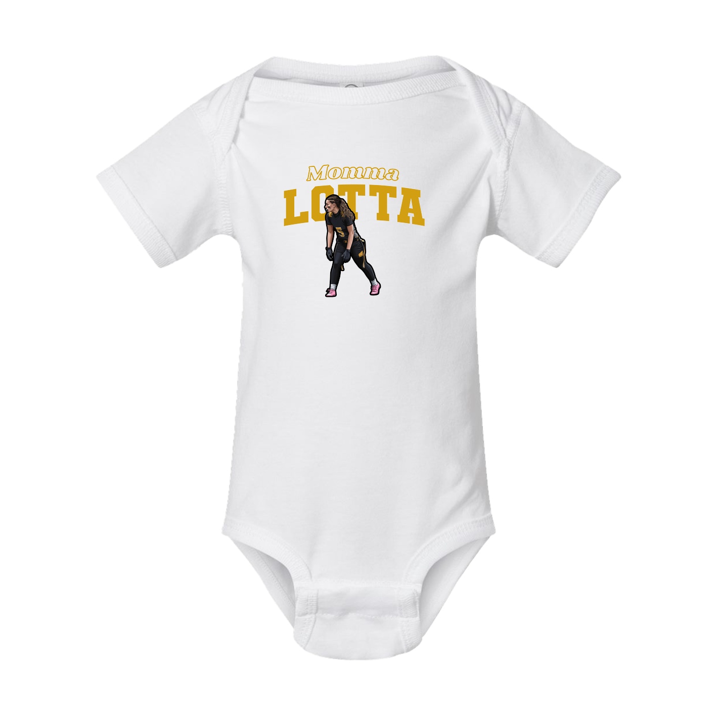 Baby Onesie — Mothers Day Block in White
