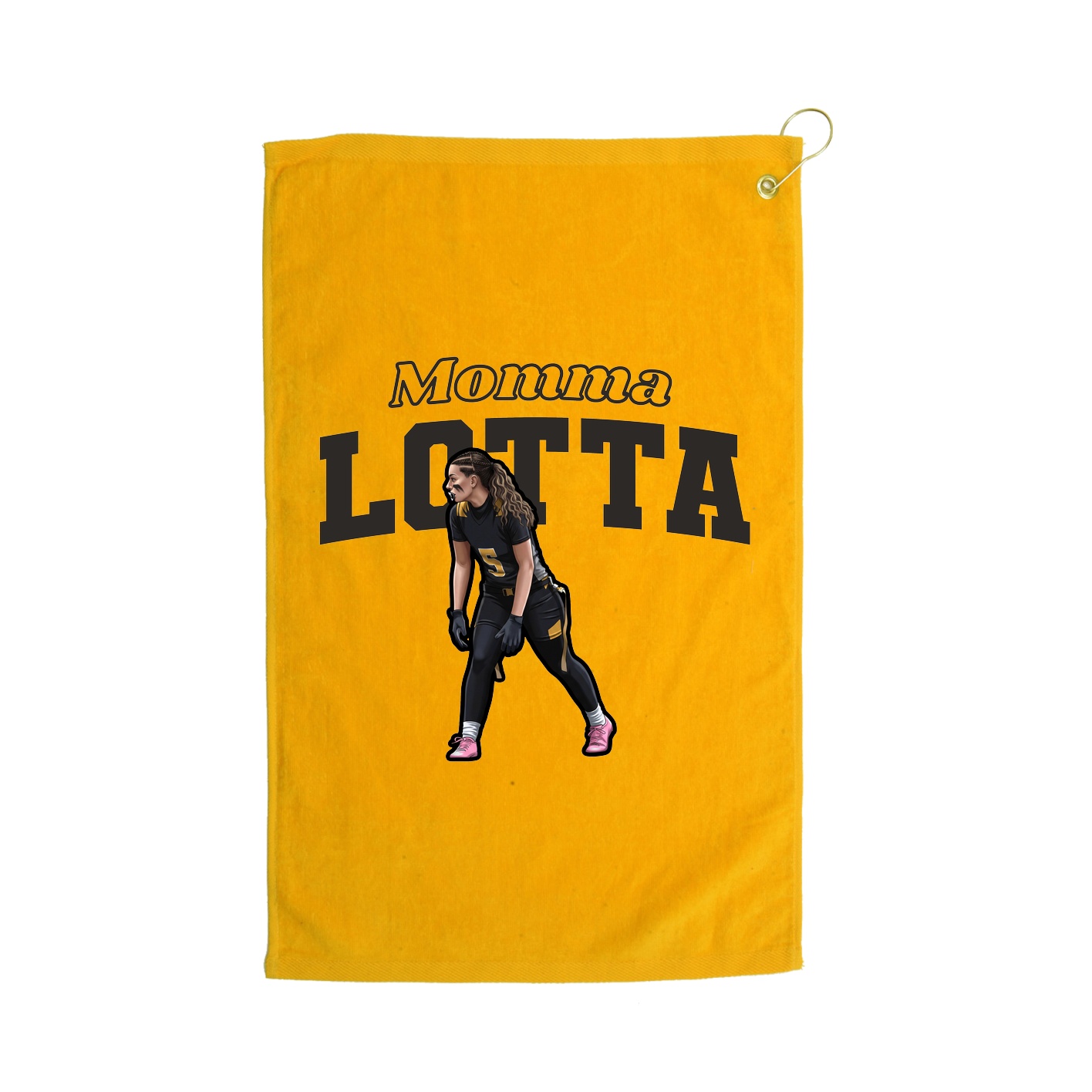 Golf Towel — Mothers Day Block in Gold