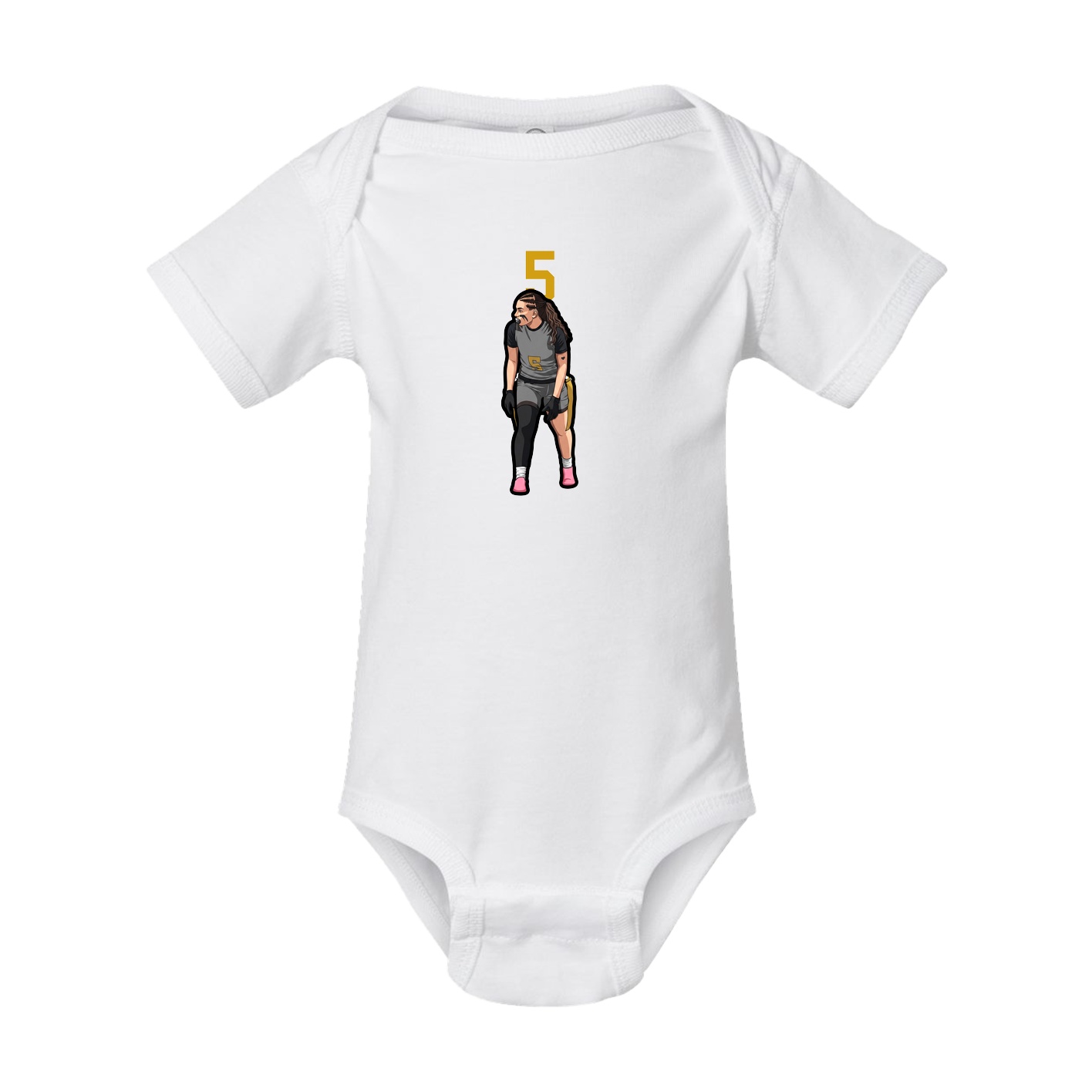 Baby Onesie — Number Top in White