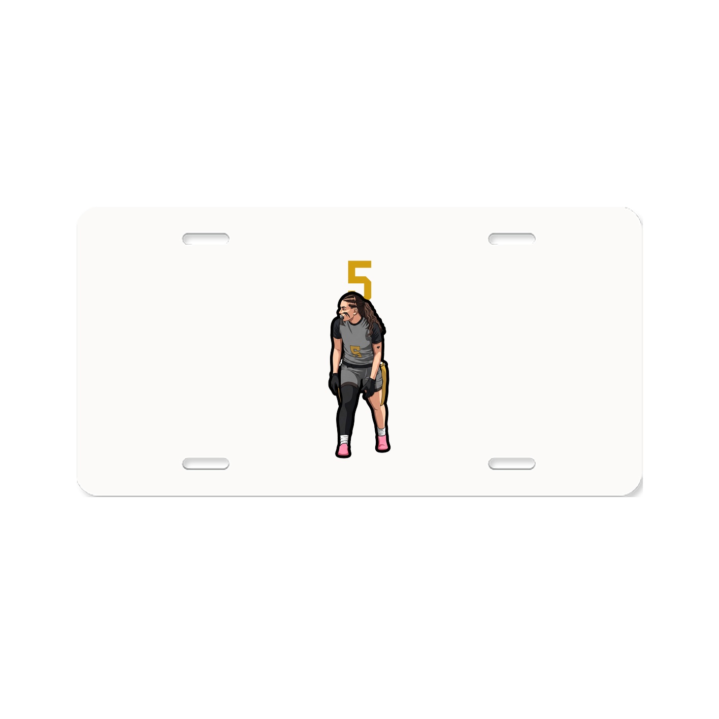 License Plate — Number Top in Classic