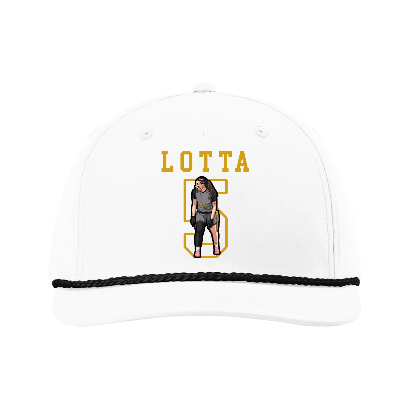 Five-Panel Classic Rope Cap — Shirsey in White